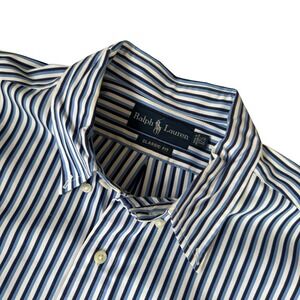 100% Cotton Ralph Lauren Classic Fit Button Down Shirt Size 17.5 - 34/35